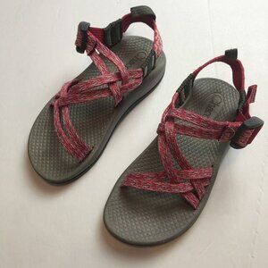 Pink & Light Blue/Gray Chaco Sandals